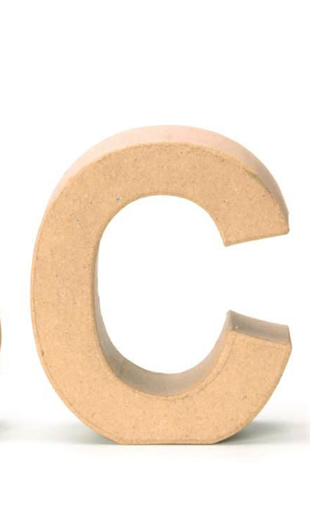 Lettres en carton C 17,5x5,5cm